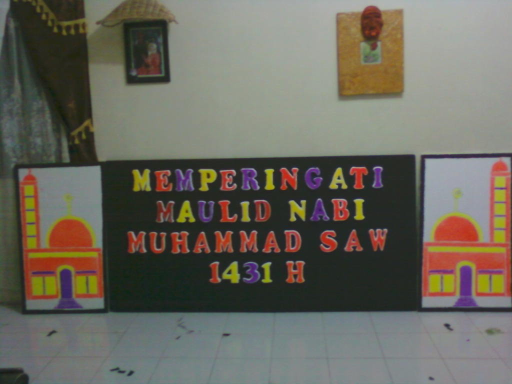 Dekorasi panggung Maulid Nabi Besar Muhammad SAW  Mustika 